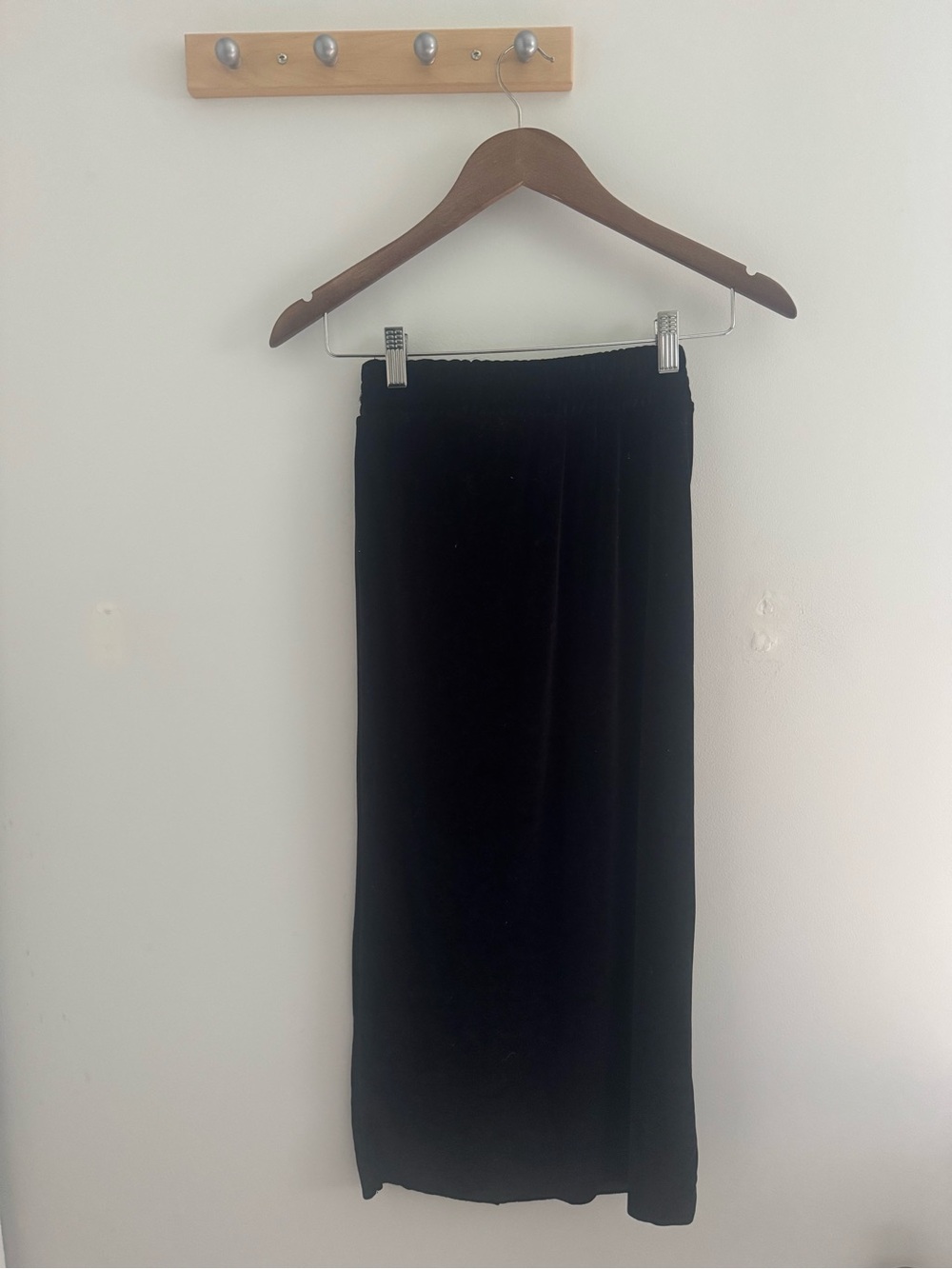 silence + noise Black Maxi Skirt with Elastic Waistband
